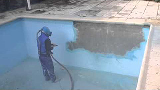 Chorreo de pared de piscina